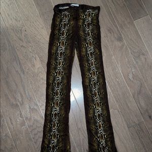 Versace snake print flare pants